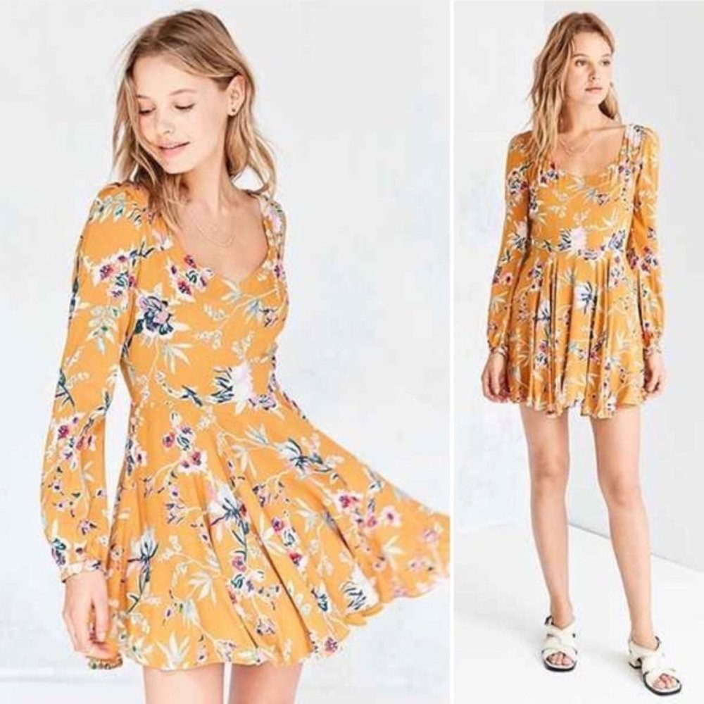 Ecote Urban Outfitters Yellow Rosalinda Dress 4